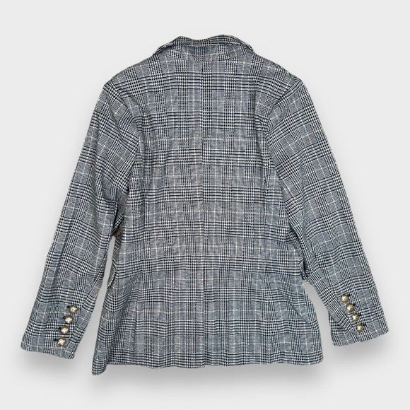 NWT Heartloom Women's Edie Plaid Houndstooth Blazer Coat Jacket Size Medium - Picture 5 of 12